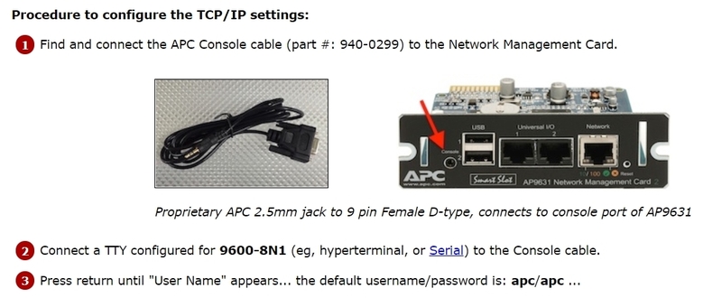 APC UPS 네트워크 셋팅 문의 | SharedIT - IT 지식 공유 네트워크