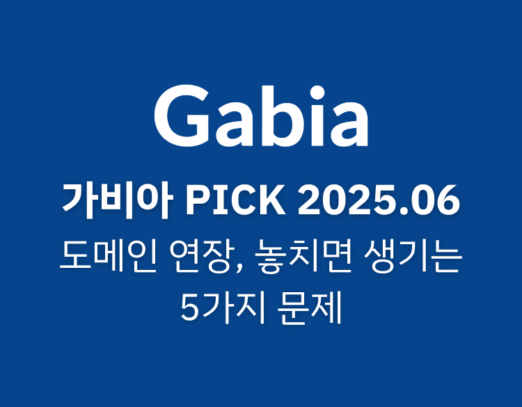 월간 가비아 PICK 25년 6월호