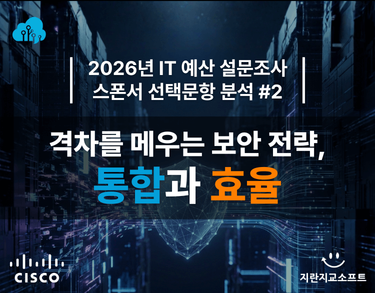 2026년 IT 예산 설문조사: 스폰서 선택문항 분석 #2 - Cisco, 지란지교소프트 | SharedIT - IT 지식 공유 ...